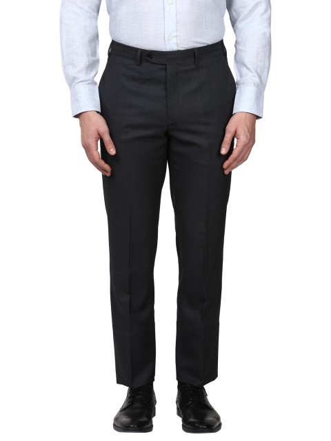 

Park Avenue Men Grey Regular Fit Solid Formal Trousers
