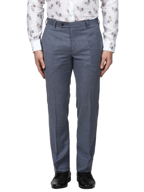 

Park Avenue Men Blue Slim Fit Solid Formal Trousers