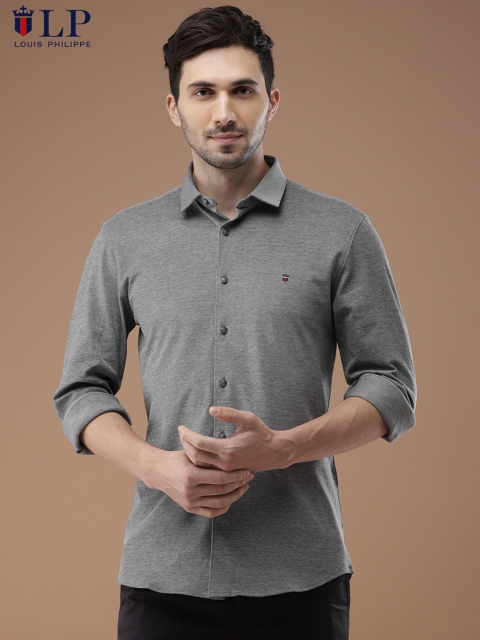 

Louis Philippe Sport Men Grey Super Slim Fit Solid Casual Shirt