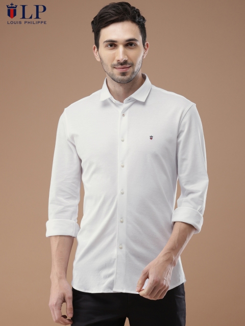 

Louis Philippe Sport Men White Super Slim Fit Solid Casual Shirt