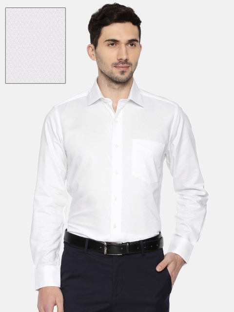 

Van Heusen Men White Custom Regular Fit Self Design Formal Shirt