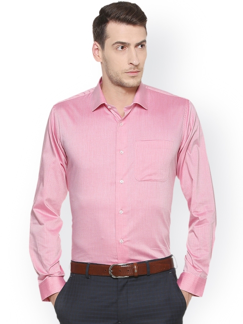 

Van Heusen Men Pink Slim Fit Printed Formal Shirt