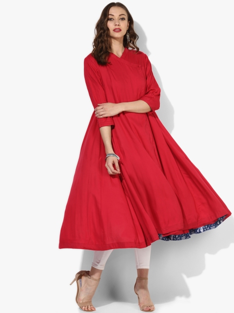 

Sangria Women Red Solid Anarkali Kurta