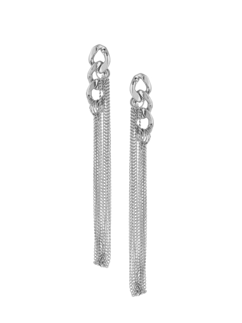 

Kazo Silver-Plated Contemporary Drop Earrings