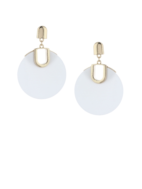 

Kazo White Circular Drop Earrings