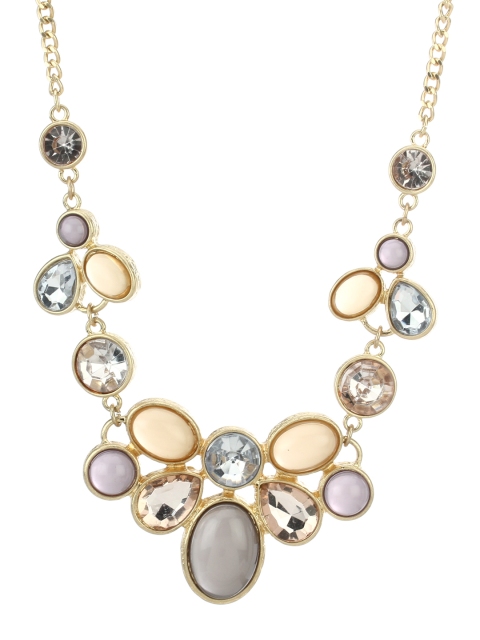 

Kazo Gold-Plated & Grey Metal Necklace