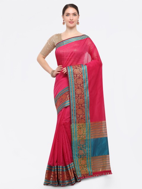 

Pisara Pink Silk Cotton Woven Design Kanjeevaram Saree