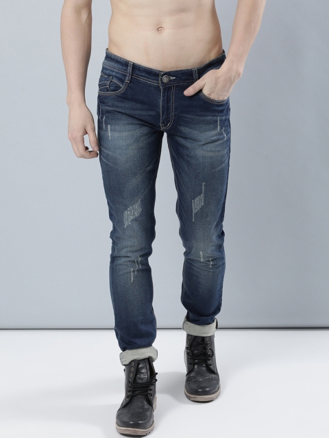 

COBB Men Blue Slim Fit Mid-Rise Low Distress Jeans