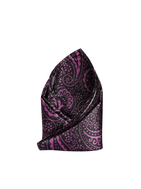 

Alvaro Castagnino Purple & Black Printed Pocket Square