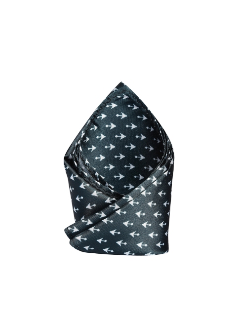 

Alvaro Castagnino Green & White Printed Pocket Square