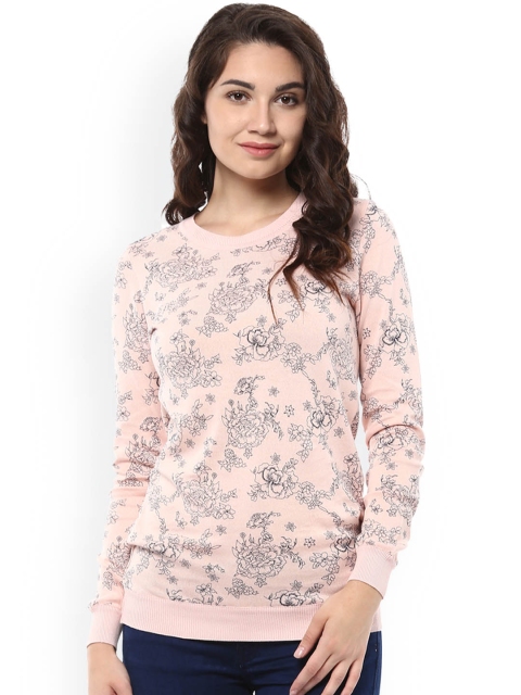 

Allen Solly Woman Women Peach-Coloured Printed Pure Cotton Top