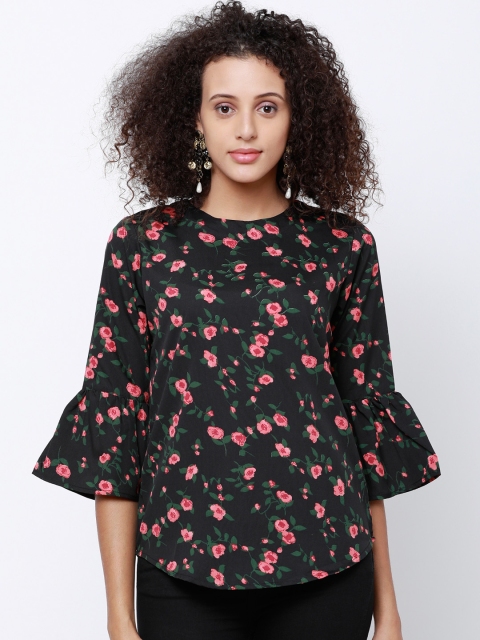 

Tokyo Talkies Women Black Printed Top