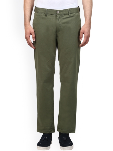 

Raymond Men Green Regular Fit Solid Regular Trousers