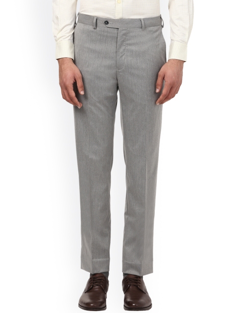 

Raymond Men Grey Regular Fit Self Design Formal Trousers