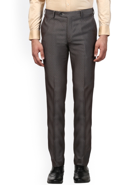 

Raymond Men Grey Slim Fit Solid Regular Trousers