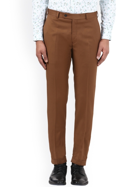 

Raymond Men Brown Slim Fit Solid Formal Trousers