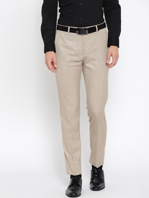 

Raymond Men Brown Regular Fit Solid Formal Trousers