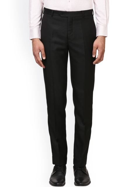 

Raymond Men Black Slim Fit Solid Formal Trousers