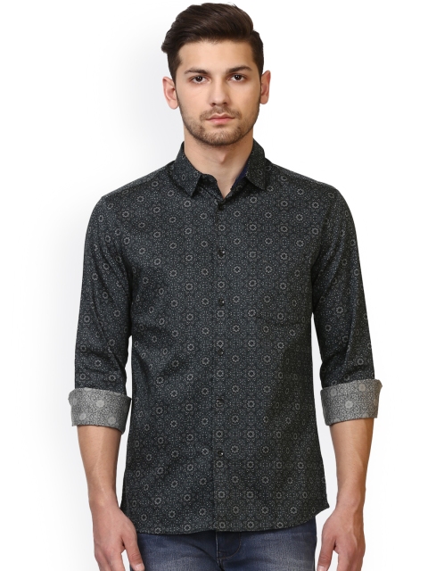 

Parx Men Grey Slim Fit Printed Casual Shirt