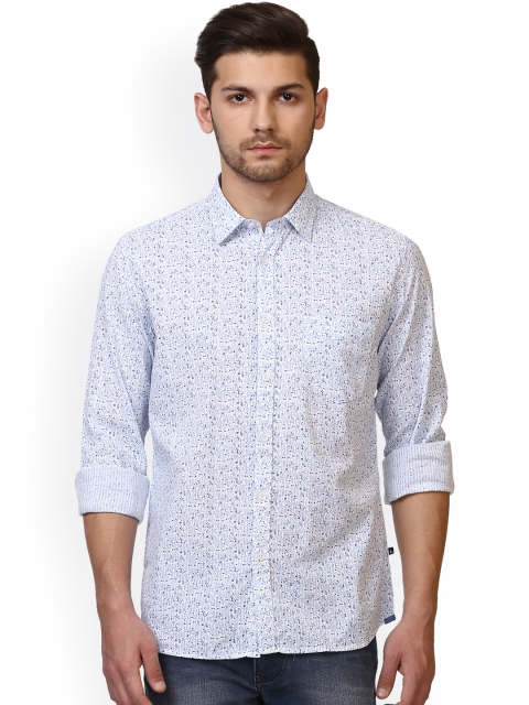 

Parx Men Blue Slim Fit Printed Casual Shirt