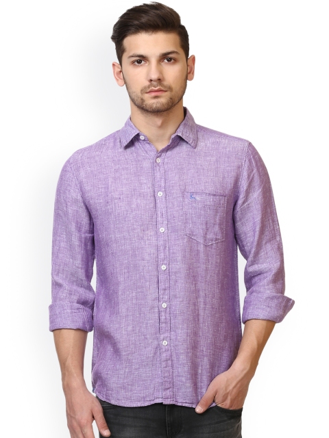 

Parx Men Purple Slim Fit Solid Casual Shirt