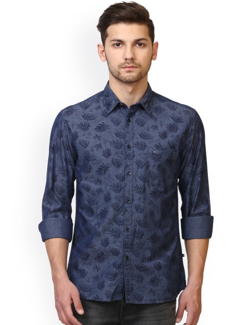 

Parx Men Blue Slim Fit Printed Casual Shirt