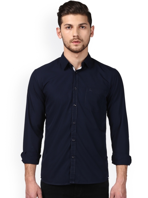 

Parx Men Blue Slim Fit Solid Casual Shirt