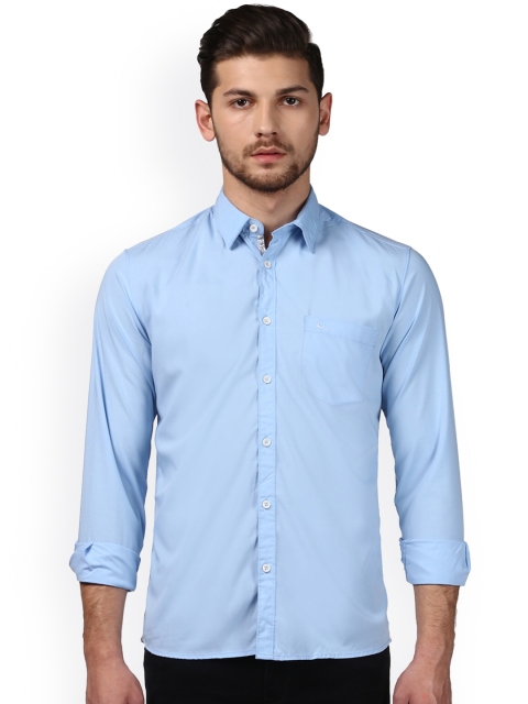 

Parx Men Blue Slim Fit Solid Casual Shirt