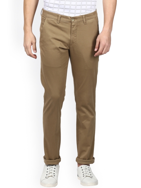 

Parx Men Khaki Slim Fit Printed Regular Trousers