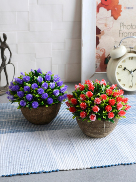 

House Of Accessories Set of 2 Green Artificial Plants With Pot