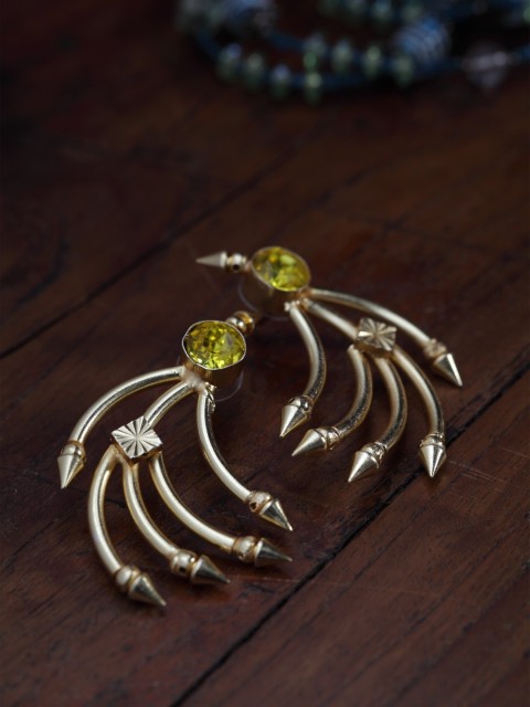 

DIVA WALK Gold-Toned Spiked Drop Earrings