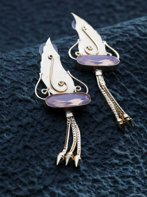 

DIVA WALK Gold-Toned Contemporary Drop Earrings
