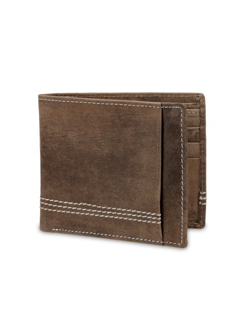 

Teakwood Leathers Men Brown Leather Solid Two Fold Wallet