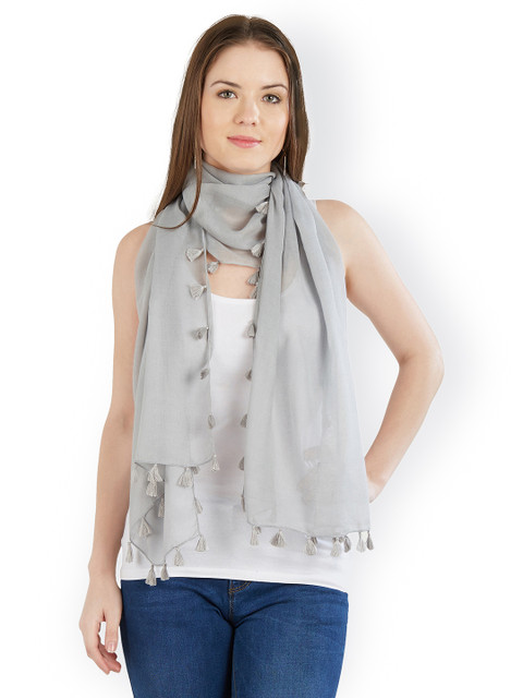

Vozaf Women Grey Solid Stole