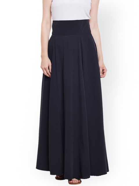 

Castle Black Solid A-Line Flared Skirt