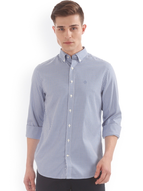 

GANT Men Blue & White Regular Fit Checked Casual Shirt