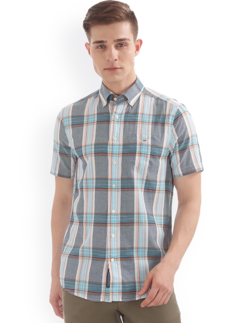 

GANT Men Blue Regular Fit Checked Casual Shirt