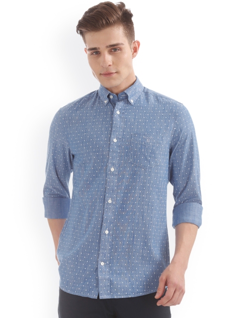 

GANT Men Blue Regular Fit Printed Casual Shirt