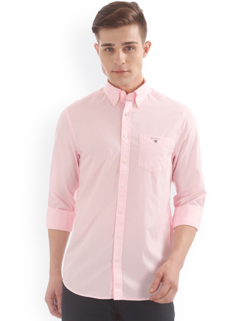 

GANT Men Pink Regular Fit Striped Casual Shirt