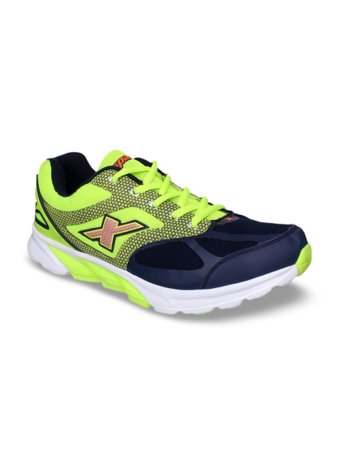 

Sparx Men Navy Blue & Fluorescent Green Running Shoes