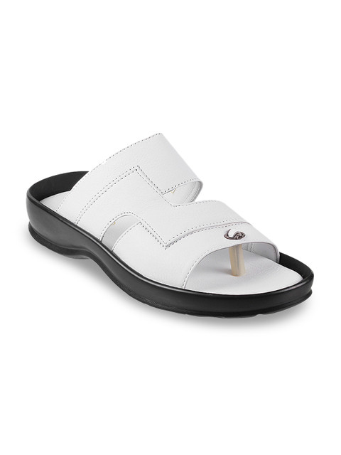 

Metro Men White Leather Comfort Sandals