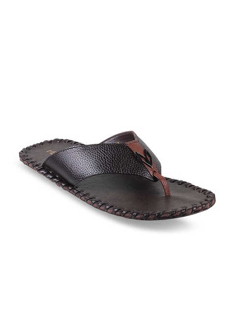 

Metro Men Coffee Brown Leather Comfort Sandals