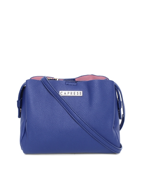 

Caprese Blue Solid Sling Bag