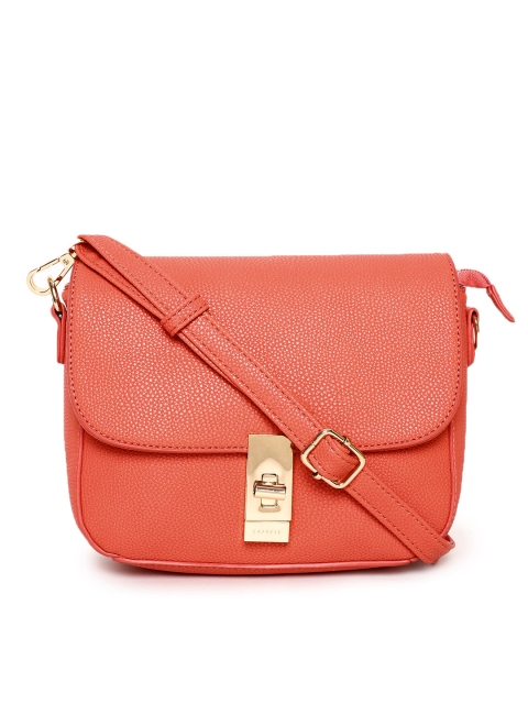 

Caprese Coral Solid Sling Bag