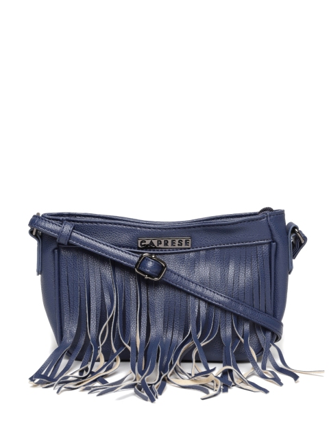 

Caprese Blue Solid Sling Bag