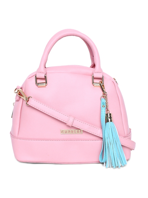 

Caprese Pink Solid Handheld Bag