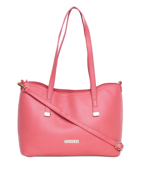 

Caprese Pink Solid Shoulder Bag with Sling Strap