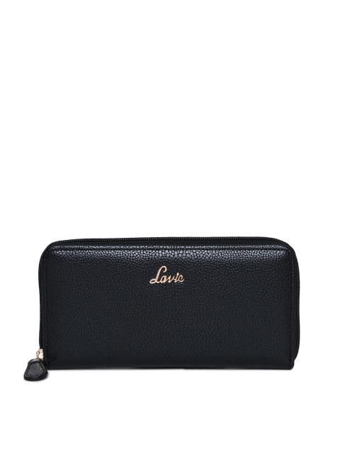 

Lavie Women Black Solid Zip Around Wallet