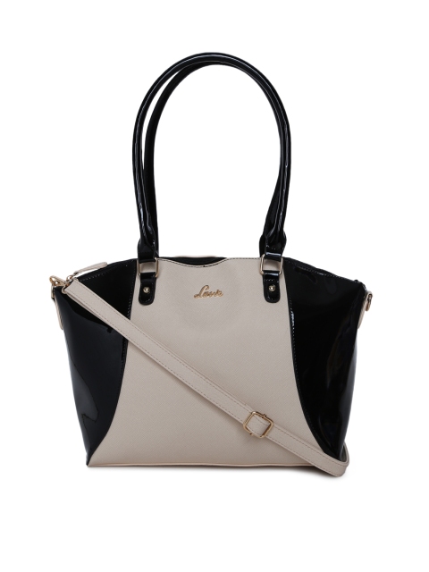 

Lavie Beige & Black Colourblocked Shoulder Bag
