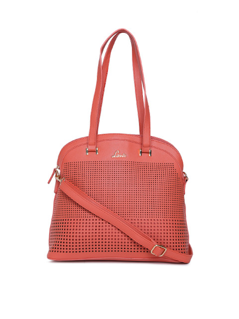 

Lavie Coral Pink Shoulder Bag with Cut-Out Detail